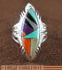 Mother Of Pearl Multicolor Sterling Silver Ring Size 6-3/4 RS41290